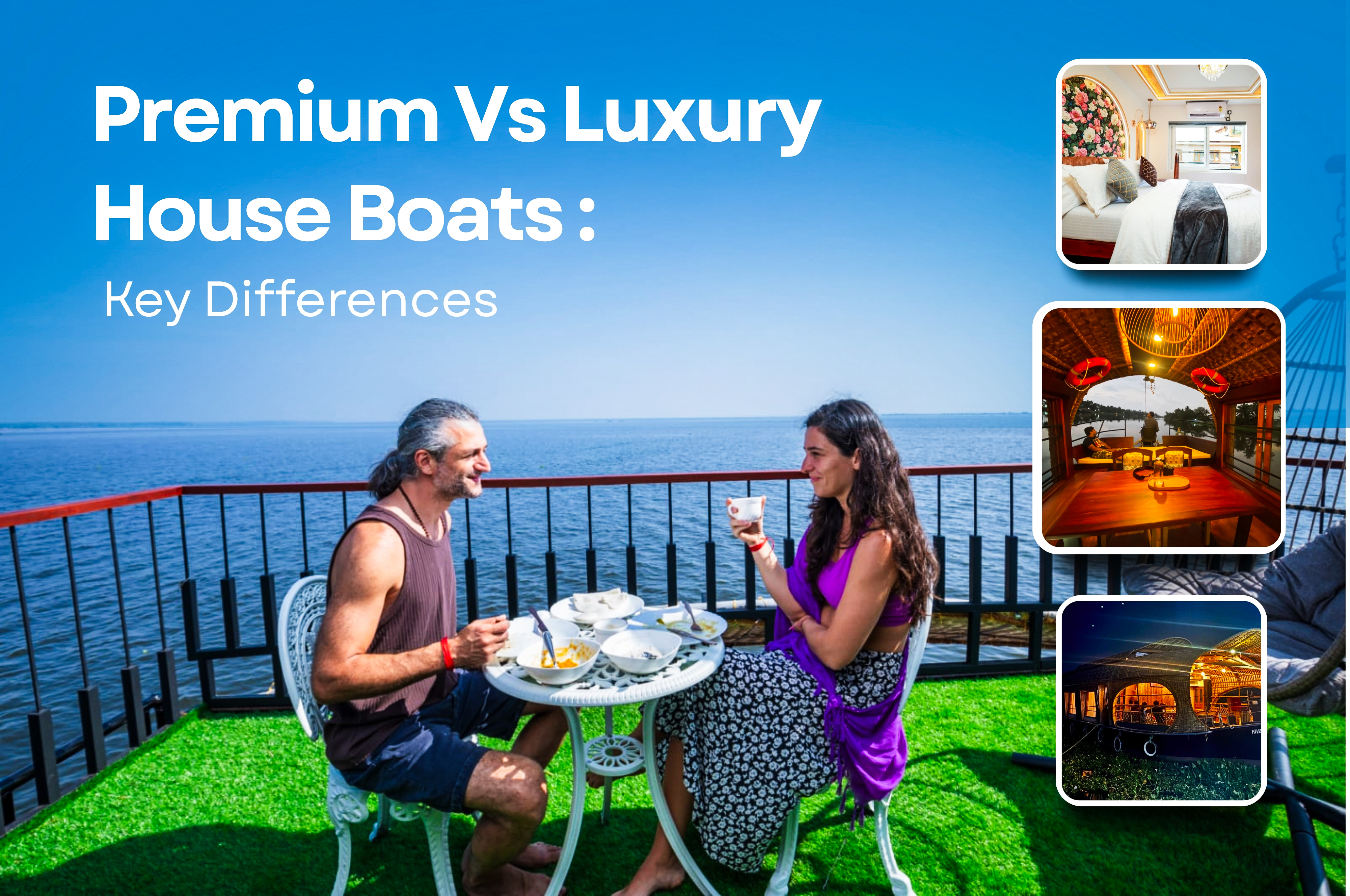 premium vs Luxury houseboats in alleppey